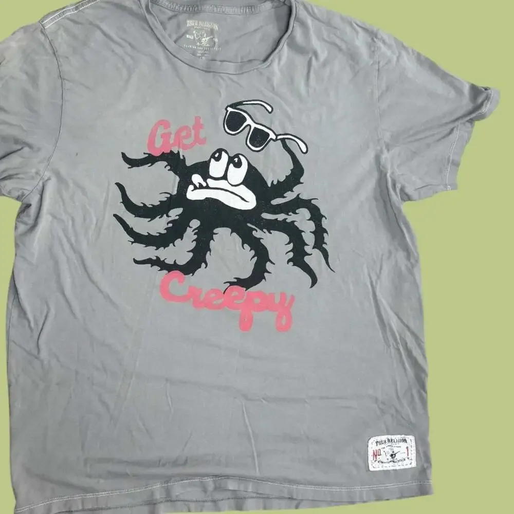 Y2K True Religion Get Creepy Graphic Tee